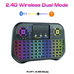 MINI TOUCH PAD RF 500 WIRELESS WITH 3 COLOUR BACKLIGHT KEYBOARD MOUSE